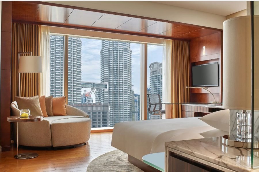 Guest room at Grand Hyatt Kuala Lumpur with city views
